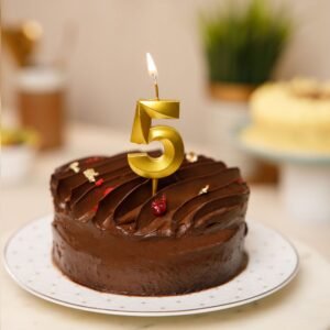 Number 5 candles